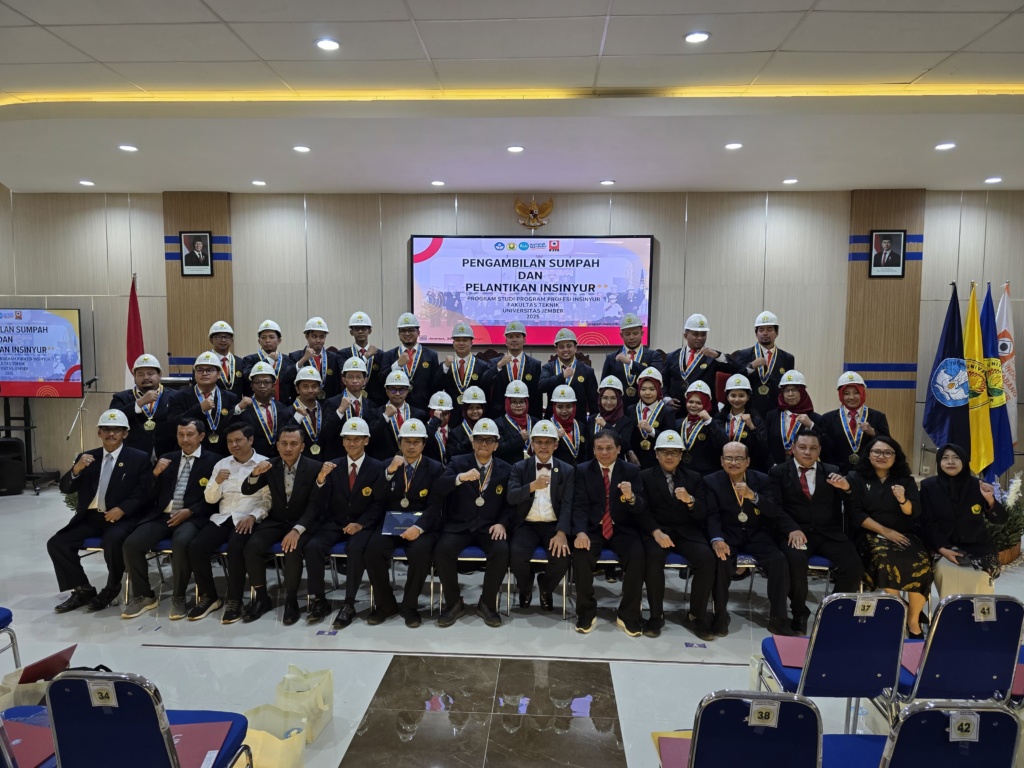 Pengukuhan Insinyur Internasional ASEAN Eng kepada Dosen Program Studi Magister Teknik Sipil Universitas Jember